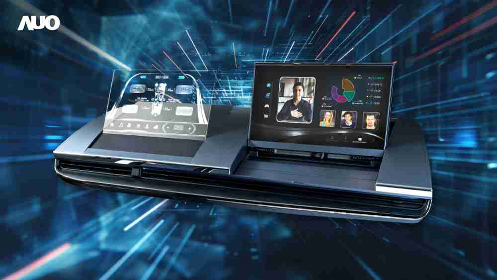 龙门国际Micro LED Display HMI解决方案打造透明Micro LED前座仪表，，呈现信息并保留驾驶视野开阔；亦为副驾驶座乘客打造收放自如的Micro LED屏幕，，，，在不影响显示质量的前提于显示区内建镜头，，，让用户能与视讯对象直接眼神接触，，，，提供绝佳的双向沟通体验