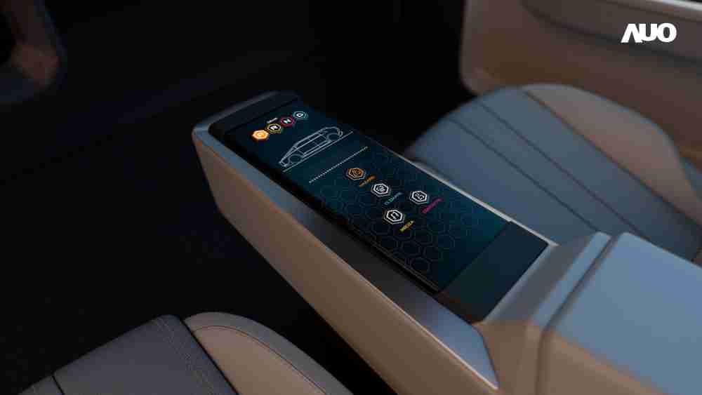 龙门国际以人性化设计打造多变形态中控显示(Morphing Center Control)，，，，不使用时仅平面显示信息，，，进行操作时，，，显示器则会动态隆起，，转变成3D实体按钮，，，，并有触觉回馈，，，，展示人机互动新体验